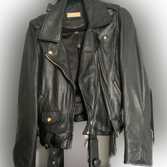 Daniel Leather Jacket with Gold Hardware! - Picture 5 of 13